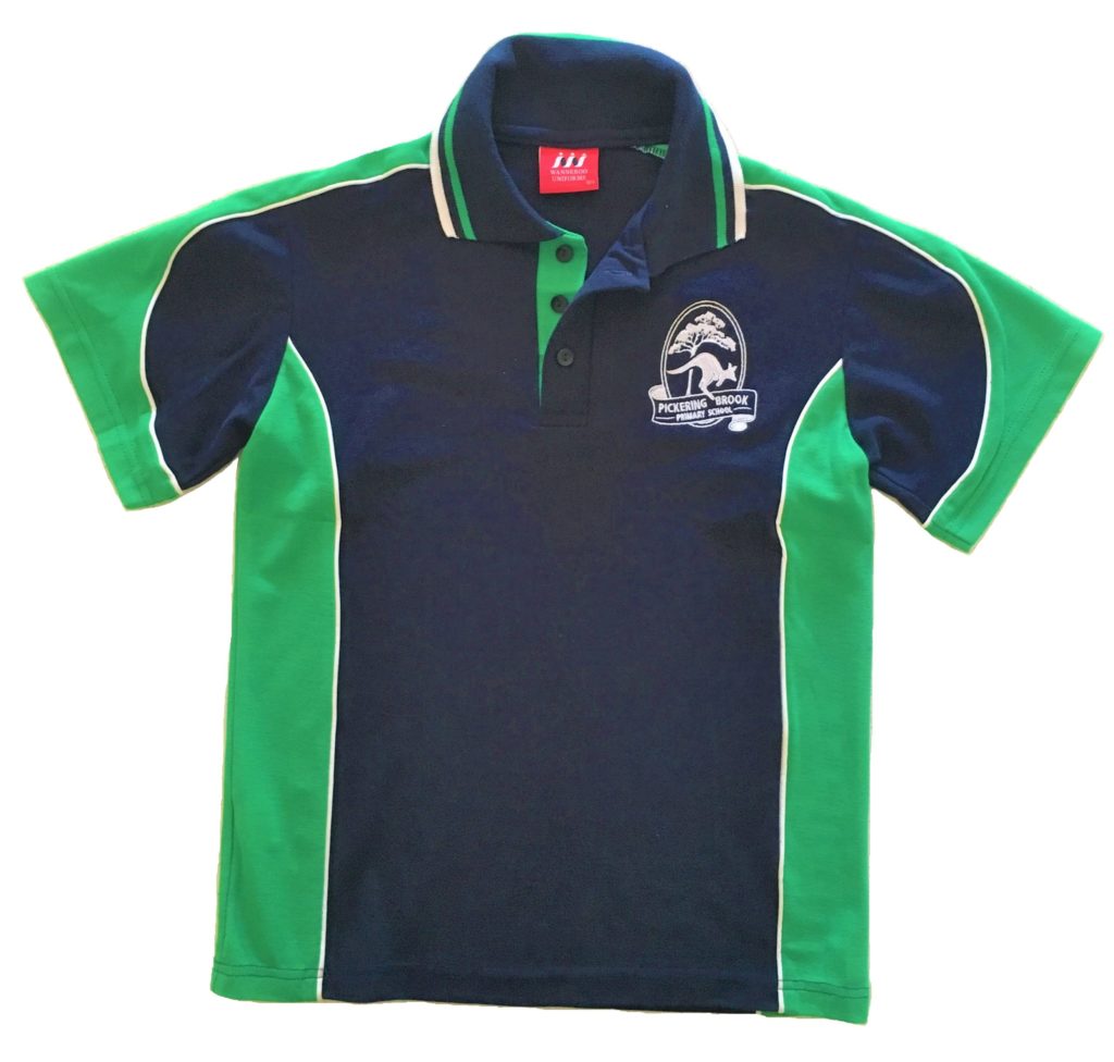 Navy and green polo
